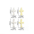 Crystal-Accented Gold Silver Cross Alloy Charms in 4 Styles view 5