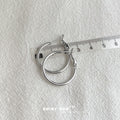 Thin Round Hoop Earrings In Six Sizes And Silver Gold Tones view 6