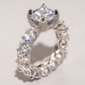 Round Solitaire Eternity Band Ring In Gold And Silver Tones view 4