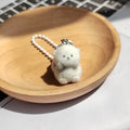 Flocked Mini Animal Keychains Bead Ball Chain 36 Styles view 6