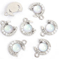 Pearl Moon and Star Metal Jewelry Charms, 10 Colorways view 9