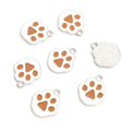 Enamel Paw Print Charms in Six Colors and Two Metal Tones view 11