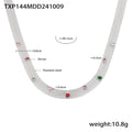 Mesh Chain Necklace Bracelet Multicolor Zircon Steel view 6