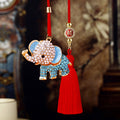 Mixed Multicolor and Full Crystal Elephant Car Hangers in Five Pictured Styles view 9