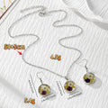 Silver Tone Round Pressed Flower Earrings, Necklace and Coordinated Set view 4