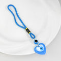 Glass Evil Eye Pendant Charm On Braided Cord Hanging Strap view 12
