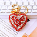 Mixed Cut Crystal Heart Keychains in Five Colors plus Assorted Option view 1
