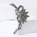 Dancing Woman Rhinestone Brooch in Two Color Finishes view 3