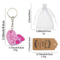 Pink Heart I Love You Mom Keychain, Single Or Organza Bag And Thank You Tag Set view 2