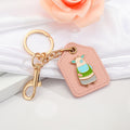 Rectangular Faux Leather Animal Keychains in Seven Applique Designs view 9