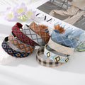 Wide Woven Geometric Pattern Tassel Adjustable Bracelets view 1
