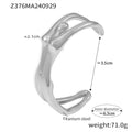 Gold Steel Female Body Figure Open Cuff Bangle Bracelet view 7