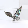 Abalone Shell Flying Eagle Brooch With Silver Tone Frame view 2