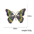 Crystal Butterfly Brooch In 2 Styles With Polished Metal And Decorative Details view 5