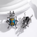 Black Silver Tone Beetle Two Designs Metal Brooch Pin view 3