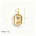 Gold Tone Chain Necklaces With Twelve Rectangular Birthstone Pendants view 12