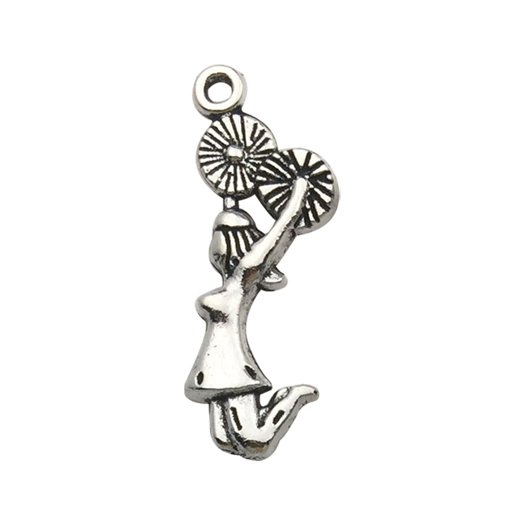 Antique Silver Zinc Alloy Cheerleader Soccer Horn charm pendant for DIY necklace