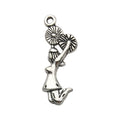 Antique Silver Zinc Alloy Cheerleader Soccer Horn charm pendant for DIY necklace