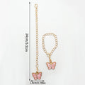 Enamel Butterfly Charm Chain with Gold Lobster Clasp for Bags view 10