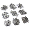 Ornate Multi-Loop Metal Connectors in Nine Floral Designs view 1