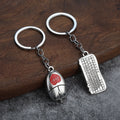Mouse and Keyboard Zinc Alloy Couple Keychain Gift Pendant
