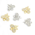 Crystal-Accented Gold Silver Dragonfly Alloy Charms in 2 Styles view 2