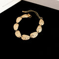 Hammered Oval Disc Necklace Bracelet Drop Earrings Nine Styles view 9
