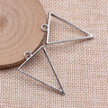 Open Inverted Triangle Resin Frame Charms in 4 Finishes for Jewelry Making view 4
