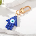 Gold Tone Colorful Hamsa Evil Eye Clip Keychains in Nine Colors view 6