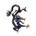 Gold Tone Dragon Four Designs Metal Brooch Pin for Jackets and Lapels view 8