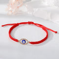 Gold Tone Crystal Evil Eye Adjustable Red Cord Bracelets in Eight Designs view 2