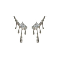 Assorted Silver Multi-Style Zircon Metal Earrings 9 Variants view 5