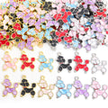 Enamel Poodle Charms in Six Colors and Two Metal Tones view 4