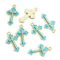 Enamel-Look Silver Gold Cross Alloy Charms in 16 Styles view 6