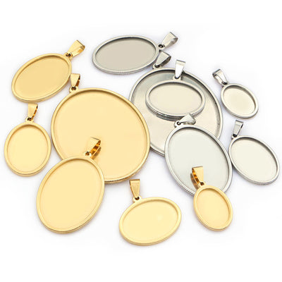 Stainless Steel Oval Pendant Trays assortment overview