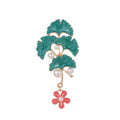 Ginkgo Leaf Enamel Two Designs Metal Brooch Pin for Jackets and Lapels view 6