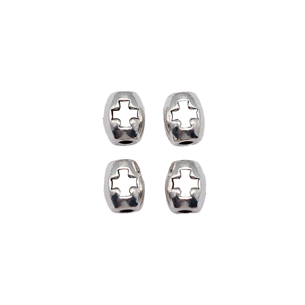 6x5x5mm 0.5g Multicolor Zinc Alloy Cross Spacer Beads for Bracelet Necklace DIY Jewelry Making
