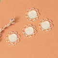 Mini Round Six Petal Flower Cabochon Trays in Four Finishes view 6