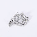 Silver Tone Fox Crystal Enamel Two Designs Metal Brooch Pin view 4