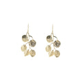 Gold Tone Leaf Branch Long Dangle Fishhook Earrings view 5