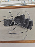 Satin Ribbon Bow Banana Claw Clip Rhinestone Center view 9