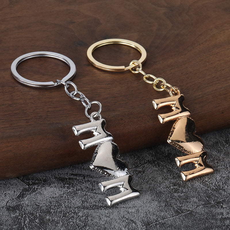 MOM DAD Letter Zinc Alloy Gift Keychain Pendant