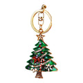 Jeweled Christmas Tree Keychains in Red Green and Yellow view 5