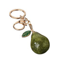Glitter Pear Keychain With Leaf Charm, Split Ring And Lobster Clasp view 5