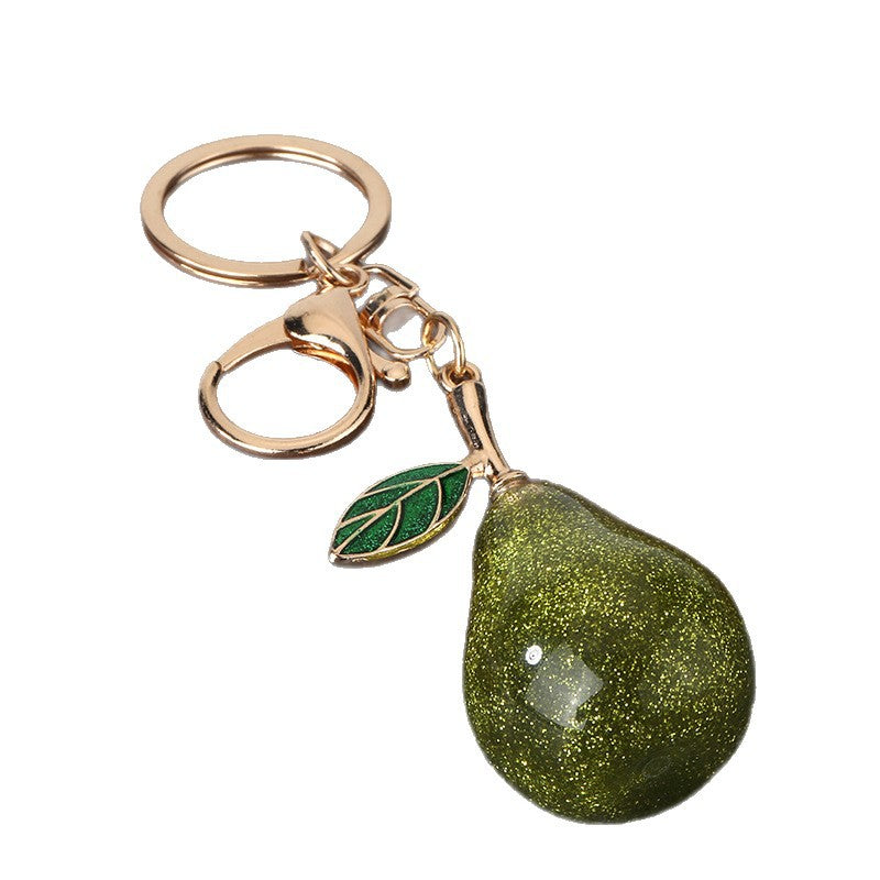 Lucky Pear Resin Alloy Keychain Bag Charm Accessory