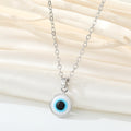 Colorful Round Evil Eye Pendant Necklaces in Ten Gold and Silver Tone Designs view 6