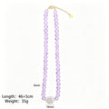 Five Color Sparkling Round Bead Necklaces With Carabiner Clasps view 8