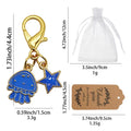 Blue Jellyfish Starfish Enamel Dual Charm Keychain view 2