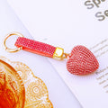 Solid Full Crystal Heart Keychains in Eleven Colors plus Assorted Option view 6
