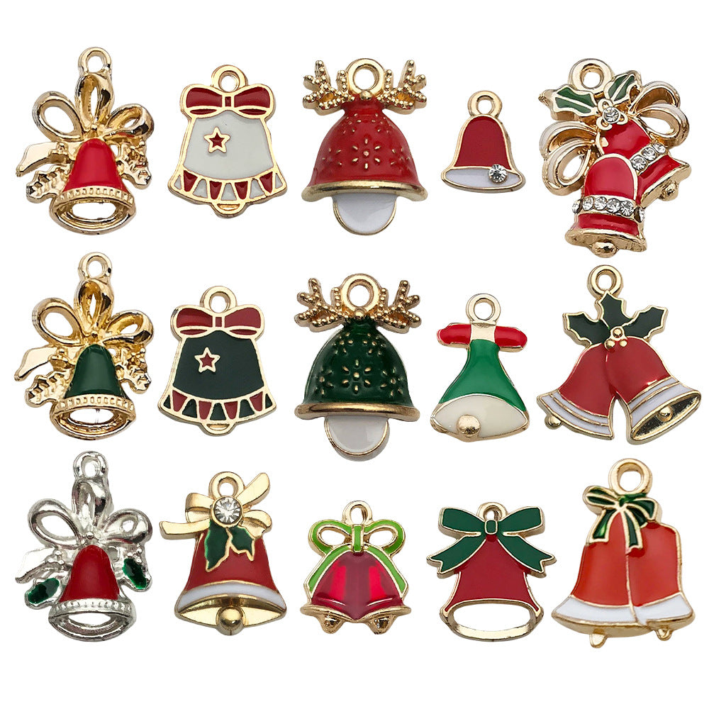 Enamel Zinc Alloy Santa Claus Reindeer Tree Snowflake Charm Pendant for Christmas Jewelry